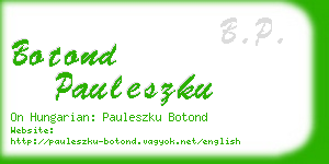 botond pauleszku business card